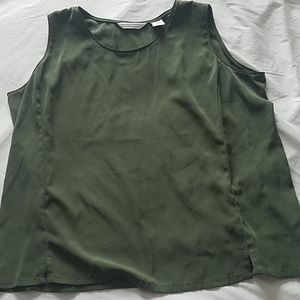 Green polyester tank top